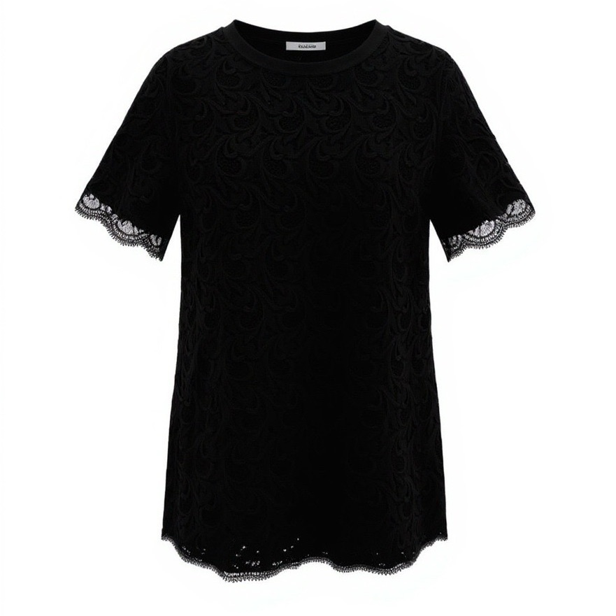 Euc IDblack Lace Dress Crochet Embroidered Floral 810